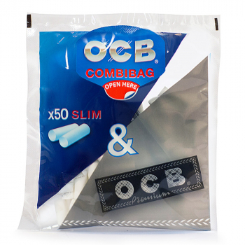 Filtry OCB Slim 50 szt + Bibułka OCB Premium No.1