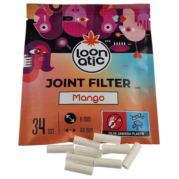 Filtry LOONATIC Slim Joint Filter Mango 34 szt