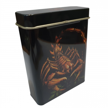 Metalowe pudełko skorpion na fajki