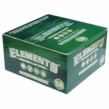 24 x Bibułka Elements Green + Filtry Slim długa opakowanie