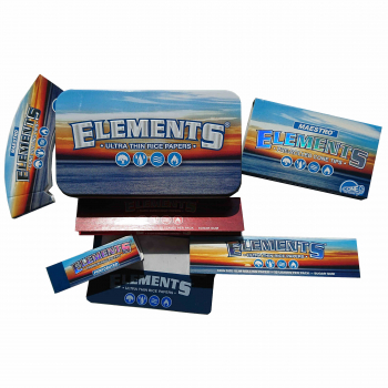 Zestaw Elements Blue 7 szt bibułki filtry lupa