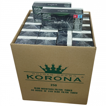 Gilza Korona cienka Slim Menthol 40 x 250 szt karton