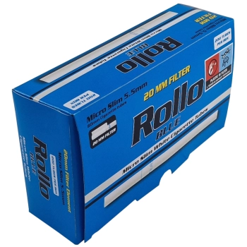 Gilzy Rollo Micro Slim Blue 200 szt 5,5 mm Najcieńsze z boku