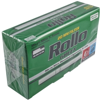 Gilzy Rollo Micro Slim Menthol 200 szt 5,5 mm Najcieńsze z boku
