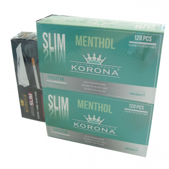 Pakiet 2 x Korona Slim Menthol 120 + Nabijarka Slim zdjęcie
