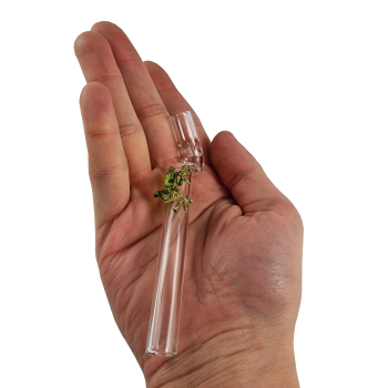 Cygarniczka lufka szklana wygięta żaba na ręku